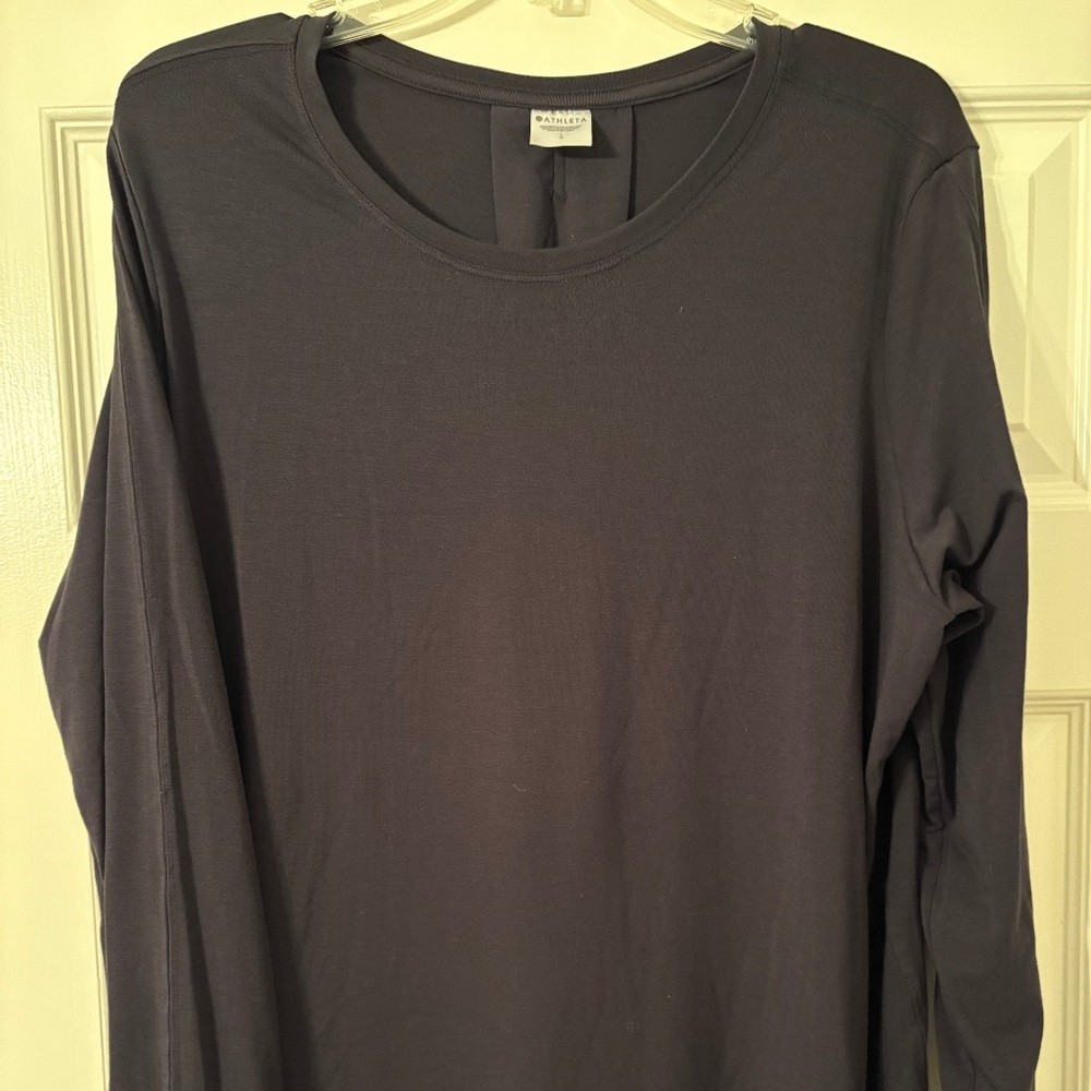 Athleta, L, navy, Move With Ease Top, still on website.